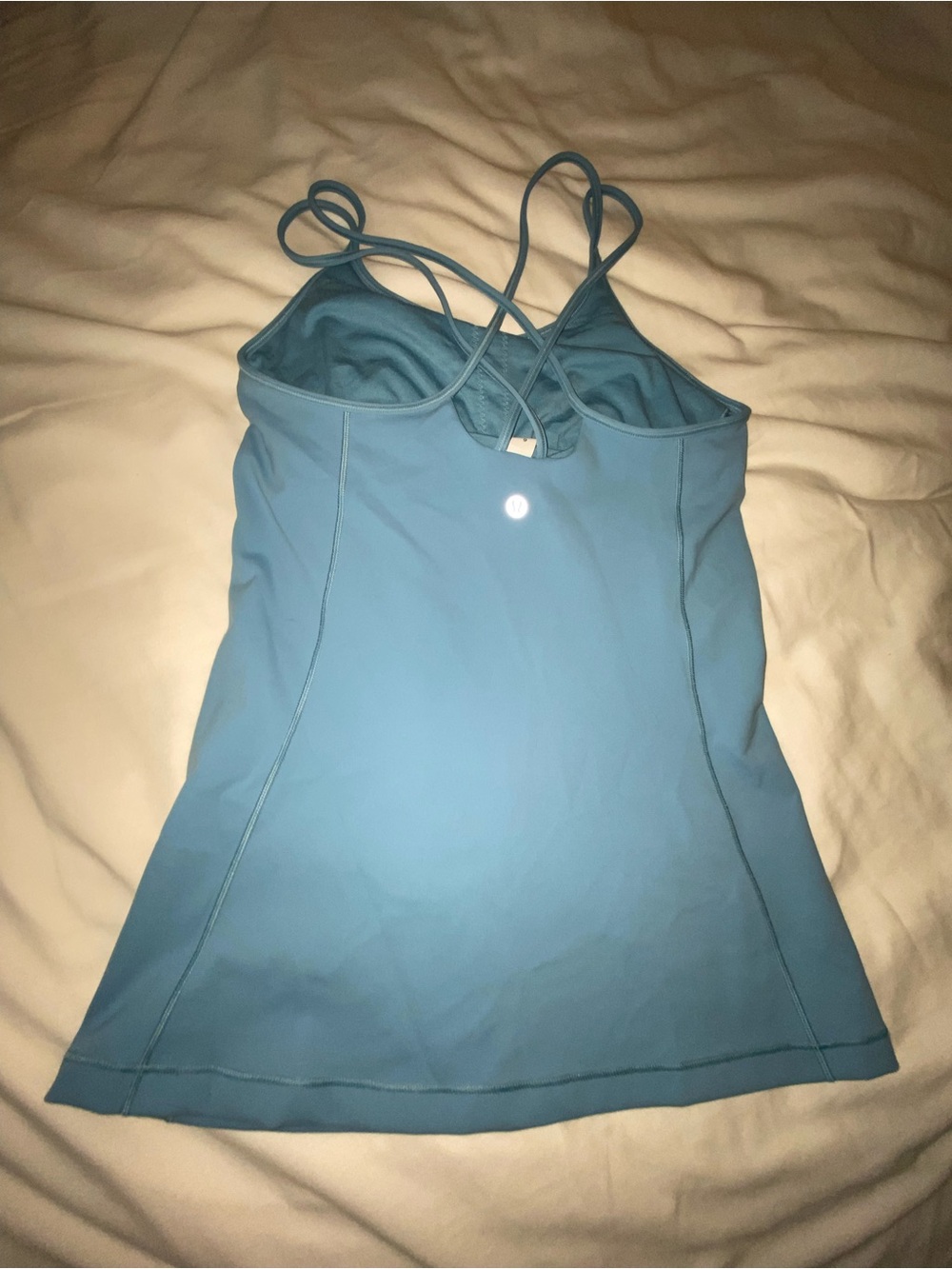 lululemon athletica Teal Blue Crisscross Strap Performance Tank size 6